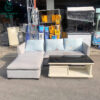 Bộ Sofa Cũ 2M2X1M6X80CM Góc Chữ L Bọc Vải Màu Xám