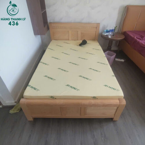 Giường Ngủ Cũ 1M2X2M Gỗ Sồi Bền Đẹp