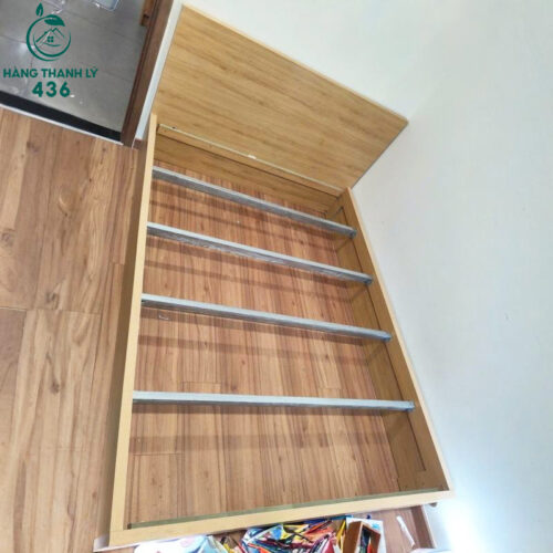 Giường Ngủ Cũ 1M4X2M Phản Bệt Hiện Đại Màu Vân Gỗ Sáng