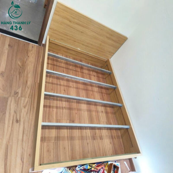 Giường Ngủ Cũ 1M4X2M Phản Bệt Hiện Đại Màu Vân Gỗ Sáng