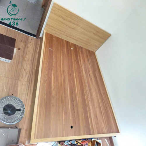 Giường Ngủ Cũ 1M4X2M Phản Bệt Hiện Đại Màu Vân Gỗ Sáng