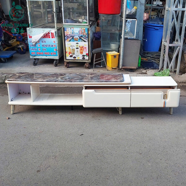 ke tivi cu 2m4x48cm mat gia da thiet ke 2 ngan keo 1