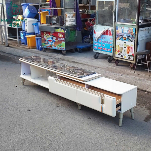 ke tivi cu 2m4x48cm mat gia da thiet ke 2 ngan keo 2