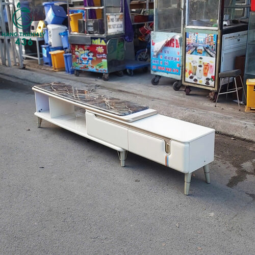 ke tivi cu 2m4x48cm mat gia da thiet ke 2 ngan keo 3