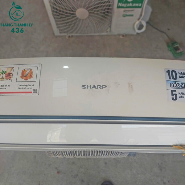 may-lanh-cu-sharp-j-tech-inverter-1hp-tiet-kiem-dien (3) Máy Lạnh Cũ Sharp J-Tech Inverter 1HP Tiết Kiệm Điện