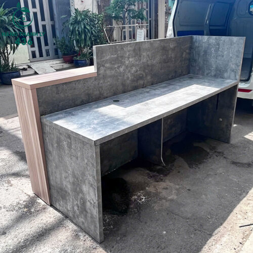 Quầy Lễ Tân Cũ 2M1X1M2 Vân Gỗ Màu Xám