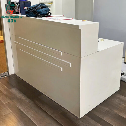 Quầy Lễ Tân Cũ Màu Trắng Đơn Giản Sang Trọng 4 Quầy Lễ Tân Cũ Màu Trắng Đơn Giản Sang Trọng