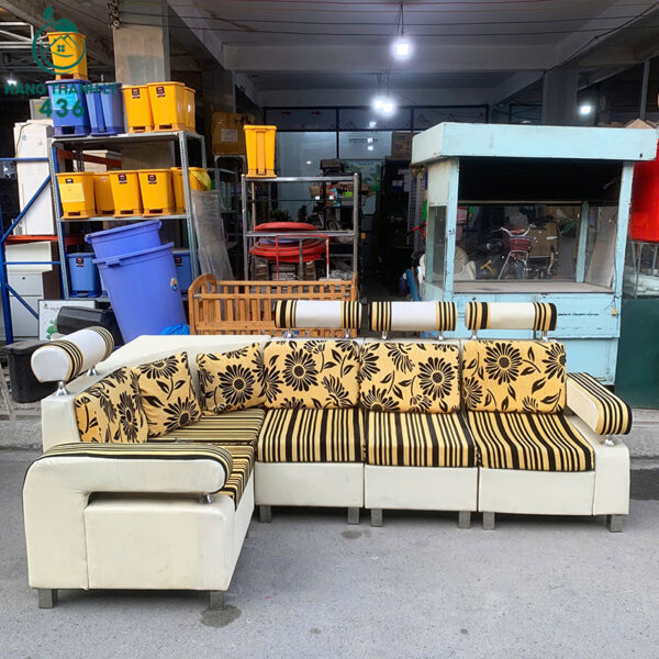 sofa cu chu l phoi mau kem den hoa tiet hoa noi bat 1