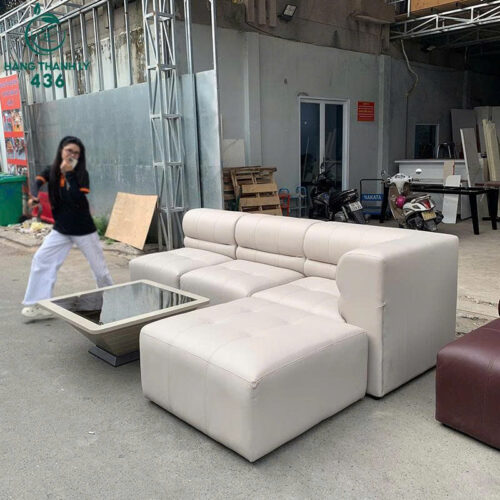 sofa goc l cu 2m8x1m9 mau trang kem sang trong 2