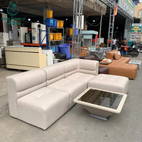 sofa goc l cu 2m8x1m9 mau trang kem sang trong 3