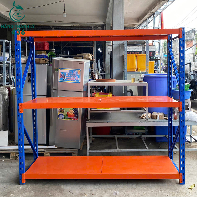 Thanh Lý Kệ Để Hàng 2MX2M10X60CM Màu Xanh Phối Cam Mới 99% thanh-ly-ke-de-hang-2mx2m10x60cm-mau-xanh-phoi-cam-moi-99-2 Thanh Lý Kệ Để Hàng 2MX2M10X60CM Màu Xanh Phối Cam Mới 99%