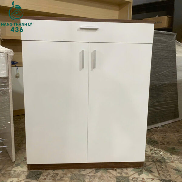 thanh ly tu giay 80cmx1mx32cm hai canh mau trang moi 99 2