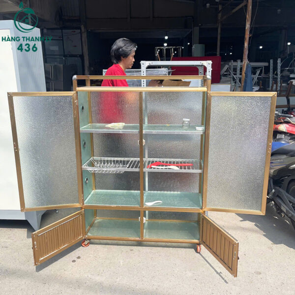 tu chen bat cu 1mx1m3x35cm khung nhom kinh day dan 3