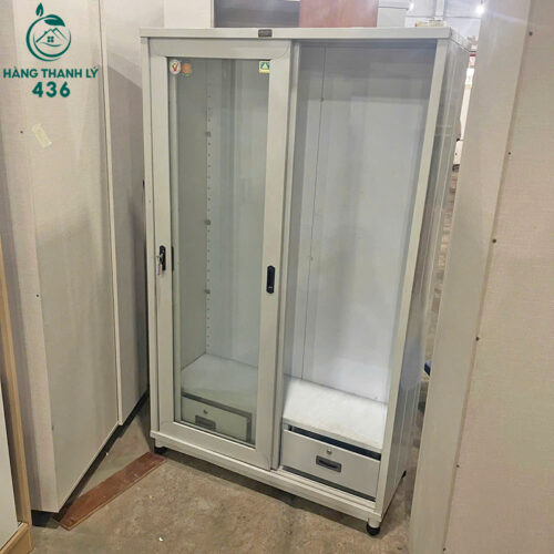 Tủ Sắt Hồ Sơ Cũ 1M1X1M8 Kính Trong Suốt Dễ Dàng Quan Sát 3 Tủ Hồ Sơ Cũ 1M1X1M8 Kính Trong Suốt Dễ Dàng Quan Sát