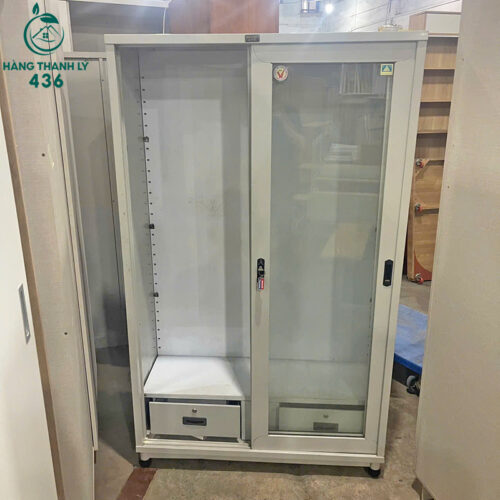 Tủ Sắt Hồ Sơ Cũ 1M1X1M8 Kính Trong Suốt Dễ Dàng Quan Sát 2 Tủ Hồ Sơ Cũ 1M1X1M8 Kính Trong Suốt Dễ Dàng Quan Sát
