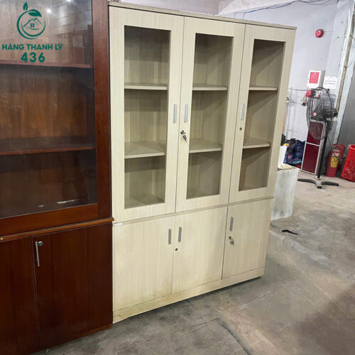 Tủ Hồ Sơ Cũ 1M35X2MX40CM Màu Vân Gỗ Sáng Hiện Đại