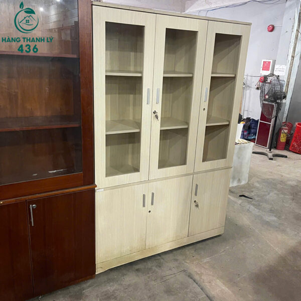 Tủ Hồ Sơ Cũ 1M35X2MX40CM Màu Vân Gỗ Sáng Hiện Đại