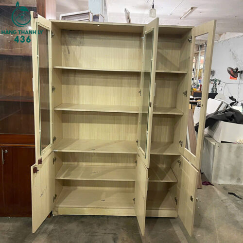 Tủ Hồ Sơ Cũ 1M35X2MX40CM Màu Vân Gỗ Sáng Hiện Đại