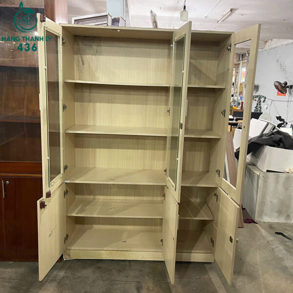 Tủ Hồ Sơ Cũ 1M35X2MX40CM Màu Vân Gỗ Sáng Hiện Đại