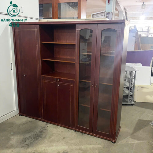 tu ho so cu 2mx1m85x45cm go mau nau nhieu ngan chua tai lieu 1