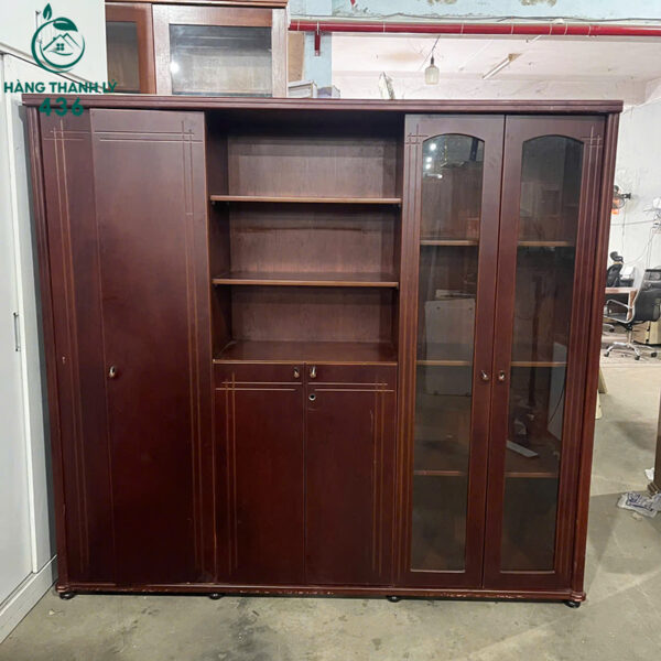 tu ho so cu 2mx1m85x45cm go mau nau nhieu ngan chua tai lieu 3