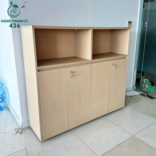 Tủ Hồ Sơ Cũ 4 Cánh Kín Màu Vân Gỗ 4 tu ho so cu 4 canh kin mau van go 2