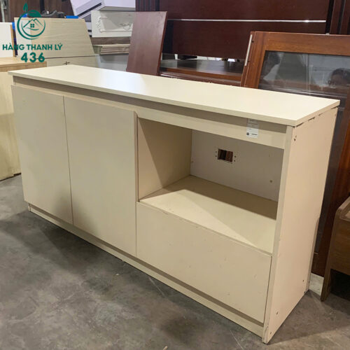 Tủ Hồ Sơ Cũ 1M5X80CM Màu Trắng Kem Đơn Giản