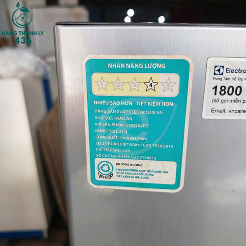 Tủ Lạnh Cũ Electrolux Dung Tích 211 Lít Màu Xám