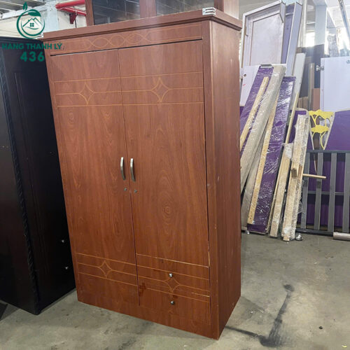 Tủ Quần Áo Cũ 1M2X2M 2 Cánh Nhỏ Gọn Màu Vân Gỗ Đẹp 4 tu quan ao cu 1m2x2m 2 canh nho gon mau van go dep 4