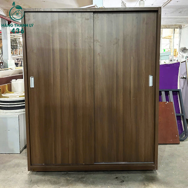 tu quan ao cu 1m6x2m mau van go nau canh cua lua 3