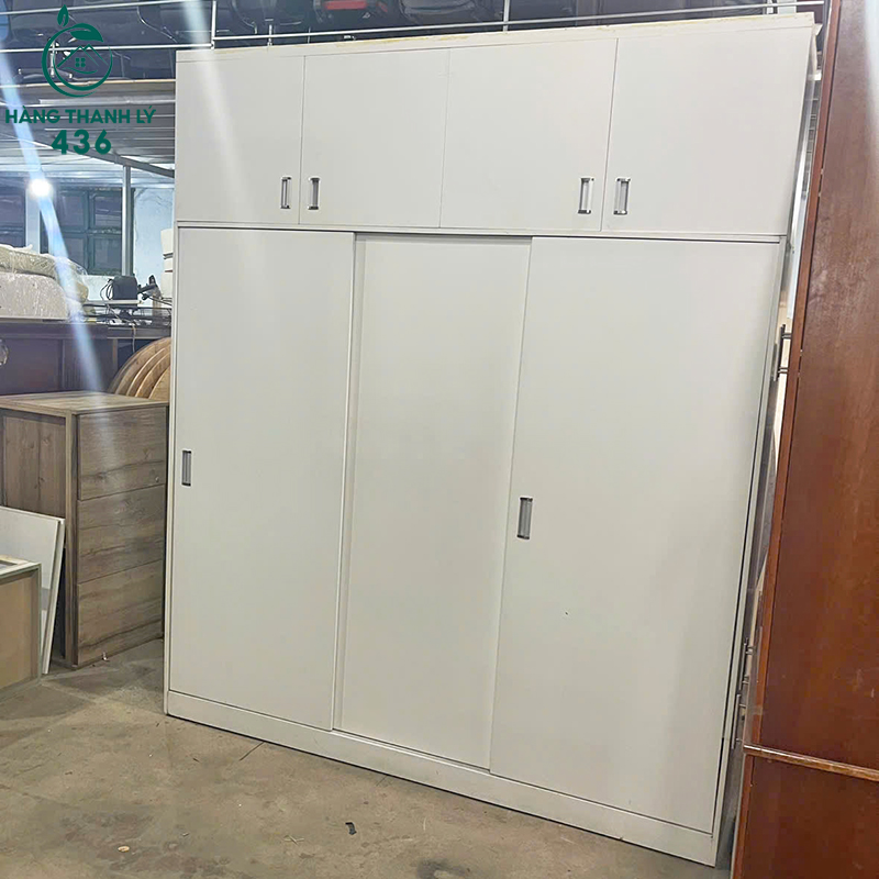 Tủ Quần Áo Cũ 2M2X2M6 Màu Trắng Thiết Kế Cửa Lùa tu-quan-ao-cu-2m2x2m6-mau-trang-thiet-ke-cua-lua-1 Tủ Quần Áo Cũ 2M2X2M6 Màu Trắng Thiết Kế Cửa Lùa