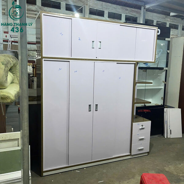 tu quan ao cu 2mx2m4x50cm canh cua lua mau trang 4