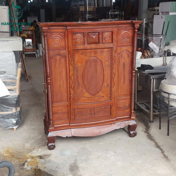 tu tho go cu 1m22x1m56x50cm thiet ke hoa van dep 2