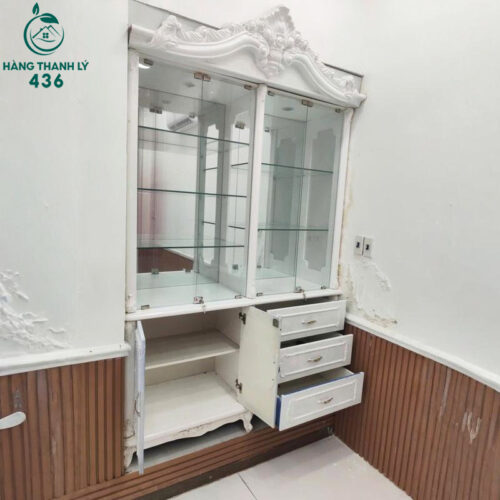 tu trung bay cu 1m4x2m4x45cm canh kinh sang trong 2