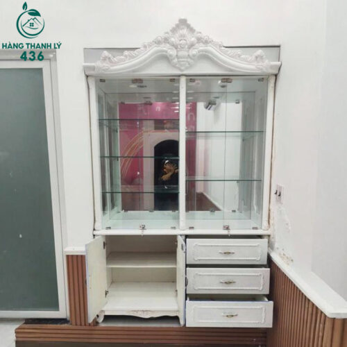 tu trung bay cu 1m4x2m4x45cm canh kinh sang trong 3