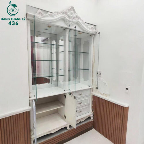 tu trung bay cu 1m4x2m4x45cm canh kinh sang trong 4