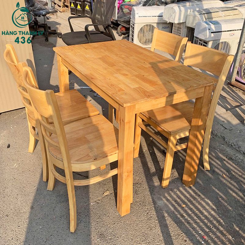 Bàn Ăn Gỗ Cũ 1M1X60CM Kèm 4 Ghế ban-an-go-cu-1m1x60cm-kem-4-ghe-1 Bàn Ăn Gỗ Cũ 1M1X60CM Kèm 4 Ghế