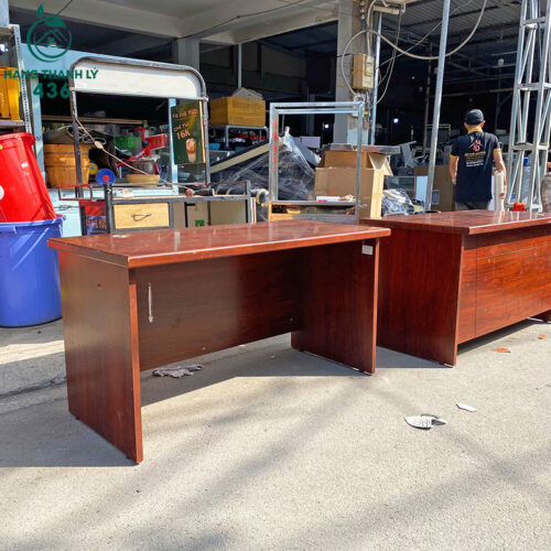 Bàn Giám Đốc Cũ 1M4X70CMX75CM Gỗ Màu Nâu 3 ban giam doc cu 1m4x70cmx75cm go mau nau 2