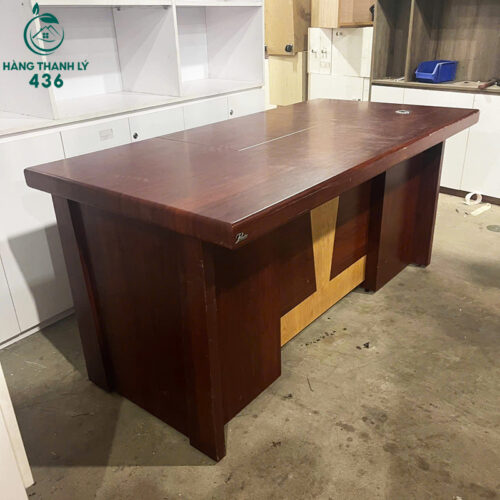 Bàn Giám Đốc Cũ 1M6X80CMX75CM Có Hộc Tủ Và Ngăn Kéo