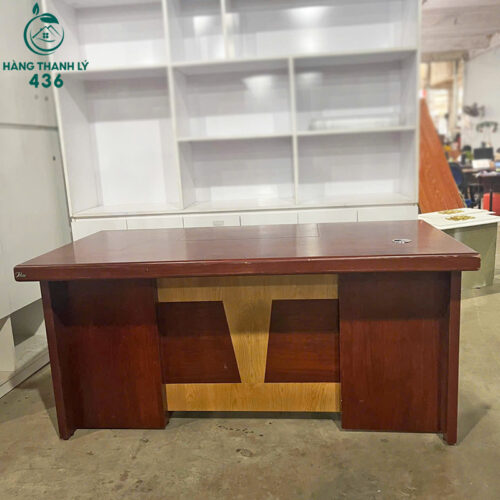 Bàn Giám Đốc Cũ 1M6X80CMX75CM Có Hộc Tủ Và Ngăn Kéo