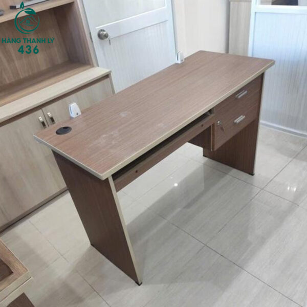 ban lam viec cu 1m2x50cmx75cm co hoc keo go nau 2