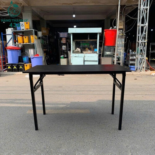 Bàn Làm Việc Cũ 1M2X60CM Mặt Gỗ Chân Sắt Đen Gấp Gọn Tiện Lợi