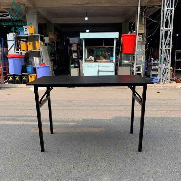 Bàn Làm Việc Cũ 1M2X60CM Mặt Gỗ Chân Sắt Đen Gấp Gọn Tiện Lợi