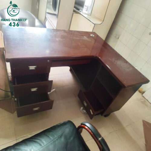 ban lam viec cu chu l go mau nau co hoc keo luu tru 4