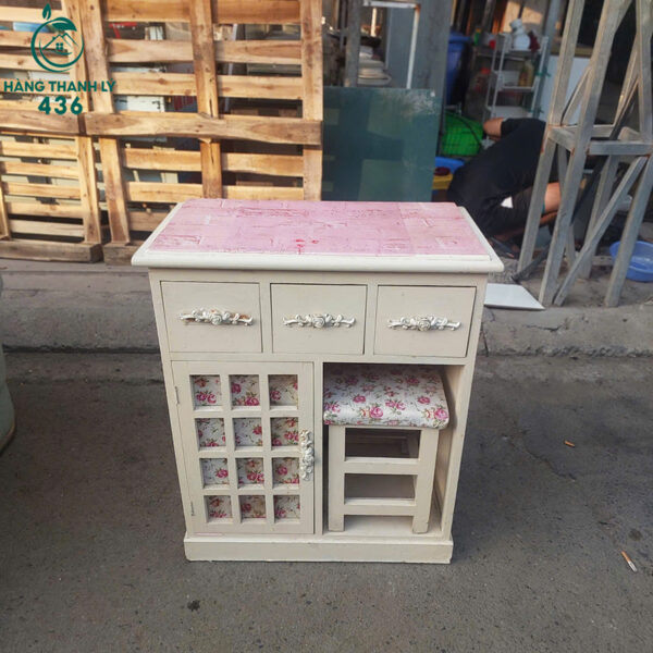 ban trang diem cu go mau kem kieu dang de thuong 2