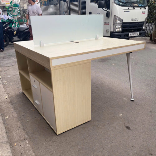 Bàn Văn Phòng Cũ 1M2X1M2X75CM Kèm Hộc Tủ