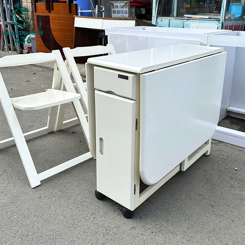 Bộ Bàn Ăn Cũ Kèm Ghế Gấp Gọn Màu Trắng bo-ban-an-cu-kem-ghe-gap-gon-mau-trang-5 Bộ Bàn Ăn Cũ Kèm Ghế Gấp Gọn Màu Trắng