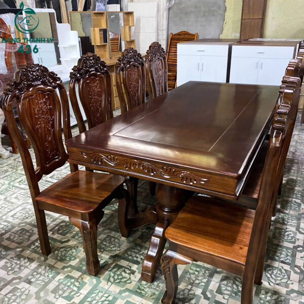 bo ban an go tram 8 ghe cham khac tinh xao 4