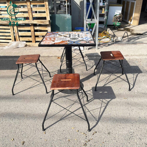 bo ban ghe cafe cu 1 ban 4 ghe don gon gang 3