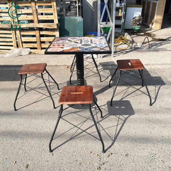 bo ban ghe cafe cu 1 ban 4 ghe don gon gang 3